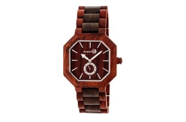 Image of Earth Wood Acadia Bracelet Watches, Dark Brown/Red, One Size, ETHEW4705