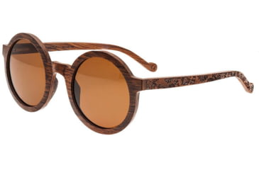 Image of Earth Wood Canary Polarized Sunglass, Red Rosewood/Brown, One Size, ESG040R