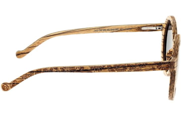 Image of Earth Wood Canary Polarized Sunglass, Zebrawood/Black, One Size, ESG040Z