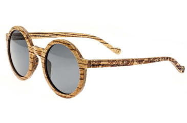 Image of Earth Wood Canary Polarized Sunglass, Zebrawood/Black, One Size, ESG040Z