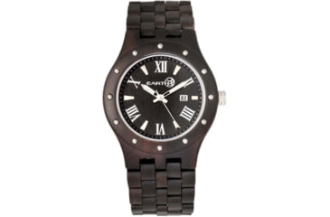 Image of Earth Wood Inyo Bracelet Watch w/Date, Dark Brown, One Size, ETHEW3202