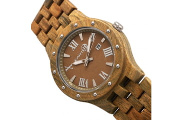 Image of Earth Wood Inyo Bracelet Watch w/Date, Olive, One Size, ETHEW3204