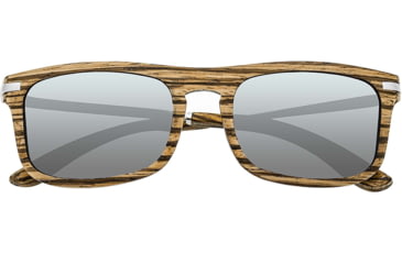 Image of Earth Wood Queensland Polarized Sunglass, Zebrawood/Grey, One Size, ESG011SL