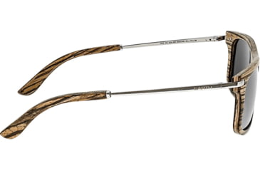 Image of Earth Wood Queensland Polarized Sunglass, Zebrawood/Grey, One Size, ESG011SL