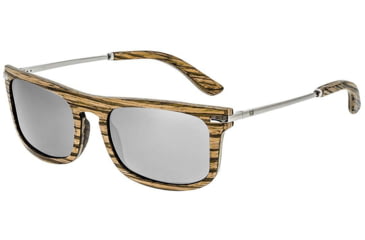 Image of Earth Wood Queensland Polarized Sunglass, Zebrawood/Grey, One Size, ESG011SL