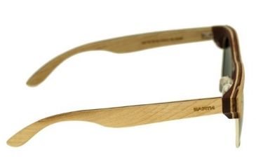 Image of Earth Dade Sunglasses, Bamboo Ebony Wood Frame, Brown Lens, ESG088BE
