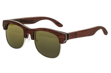 Image of Earth Dade Sunglasses, Rosewood Bamboo Wood Frame, Brown Lens, ESG088RB