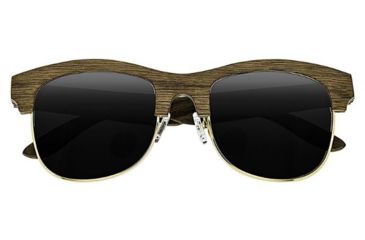 Image of Earth Dade Sunglasses, Walnut Zebrawood Wood Frame, Black Lens, ESG088WZ