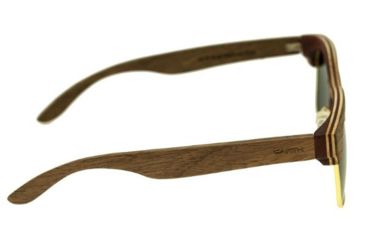 Image of Earth Dade Sunglasses, Walnut Zebrawood Wood Frame, Black Lens, ESG088WZ