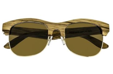 Image of Earth Dade Sunglasses, Zebra Rosewood Wood Frame, Brown Lens, ESG088ZR