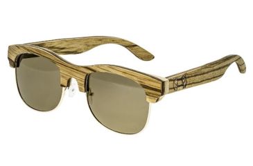 Image of Earth Dade Sunglasses, Zebra Rosewood Wood Frame, Brown Lens, ESG088ZR