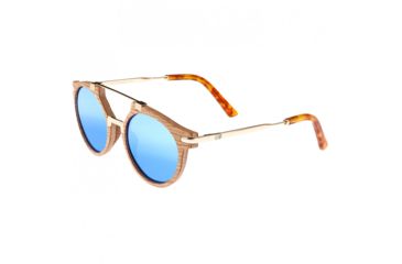 Image of Earth Petani Polarized Sunglasses, White Oak/Blue, One Size, ESG034WO