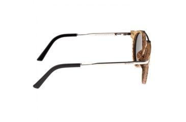 Image of Earth Wood Petani Sunglass w/Polarized Lenses, Zebra/Silver, One Size, ESG034ZW