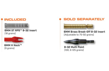 Image of Easton Arrow Sonic 6.0 500 w/2in Bully Vanes 6-pack, 330642