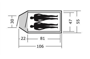 Image of Easy Camp 2 Person Quasar 200 Tent, Orange / Gold, 120192