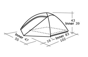 Image of Easy Camp 2 Person Spirit 200 Tent, Orange / Gold, 120194
