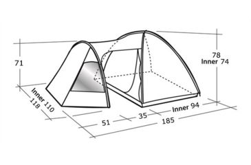 Image of Easy Camp 5 Person Eclipse 500 Tent, Orange / Gold, 120187