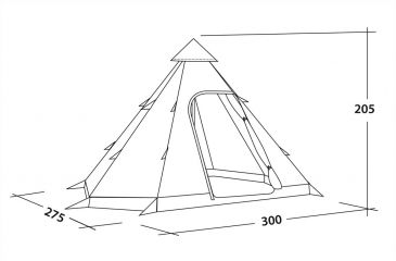 Image of Easy Camp 4-Person Carnival Tipi Tent, Light/Dark Blue, 5709388080158
