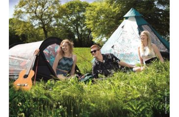 Image of Easy Camp 4-Person Carnival Tipi Tent, Light/Dark Blue, 5709388080158