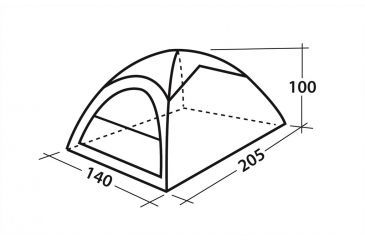 Image of Easy Camp Double Comet 200 Dome Tent, Light/Dark Blue 120276