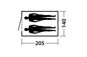 Image of Easy Camp Double Comet 200 Dome Tent, Light/Dark Blue 120276