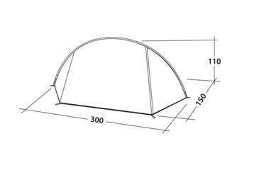 Image of Easy Camp Double Daylily Single Hoop Tent, Light/Dark Blue 120264