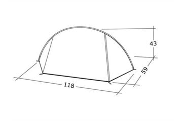 Image of Easy Camp Double Daylily Single Hoop Tent, Light/Dark Blue, 5709388080165