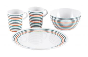 Image of Easy Camp Melamine Set Tableware for 2 Person, Stripe 680040