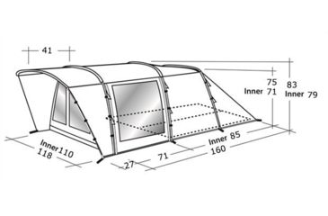 Image of Easy Camp Palmdale 500 Tent Awning - 5 Person, Gray / Silver, 120208