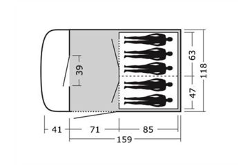 Image of Easy Camp Palmdale 500 Tent Awning - 5 Person, Gray / Silver, 120208