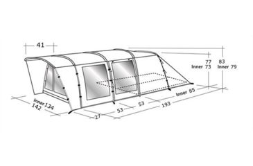 Image of Easy Camp Palmdale 600A Tent Awning - 6 Person, Gray / Silver, 120210