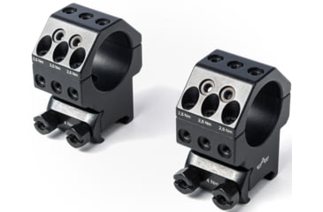 Image of EAW German Tactical Mount Pair Of Fixed Rings, Tube Diameter 34mm, Height 20mm, Screw, Black, 61003