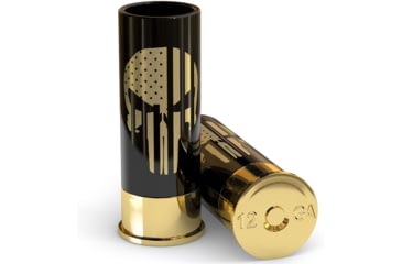 Image of Old Southern Brass 12 Gauge Shot Glasses Set of 4 - Skull American Flag 216ED679, OSB-12GSG-SAF