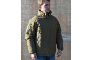Image of Eberlestock Forward Ops Jacket, Cold Wx Waterproof w/ G-Loft Fill, Military Green, Medium EMIGMJ