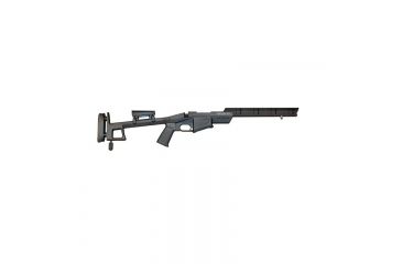 Image of Eberlestock Remington 700 Short Action Stealth Rifle Chassis, Folding, Slick Forestock, Stealth Black M1ASS