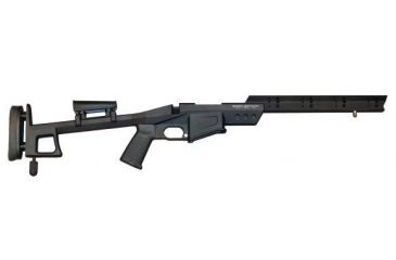 Image of Eberlestock Stealth Chassis 700 LA, Folding Stock, Slick Forestock w/ AI-Type 5 Round Magazine, Stealth Black M1BSSB