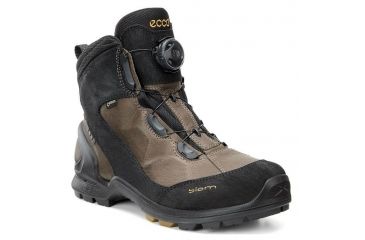 Image of ECCO BIOM Terrain Mid GTX Hiking Boot - Men's-Black/Grey/Tobacco-Medium-42