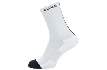 Image of GOREWEAR M Thermo Mid Socks in White/Black 3.5-5 Moisture Wicking 91195793, 100230-0199-S