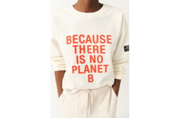 Image of Ecoalf Backalf B Because Sweatshirt - Womens, Cannoli White, S, GASTBACKB8140WS22-997-S