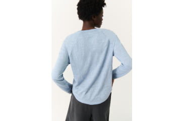 Image of Ecoalf Litalf Long Sleeve T-Shirt - Womens, Dusty Blue, XL, GATSLITAL1280WS22-345-XL