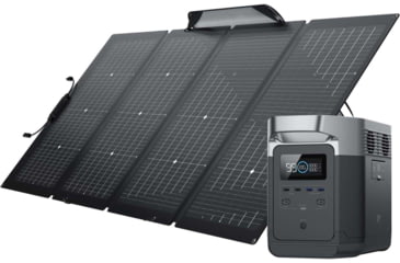 Image of EcoFlow DELTA 1300 w/ 1 Solar Panel, 220W, Black, DELTA1300-MS430-US
