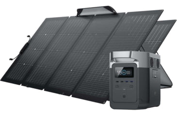 Image of EcoFlow DELTA 1300 w/ 2 Solar Panel, 220W, Black, DELTA1300-2MS430-US