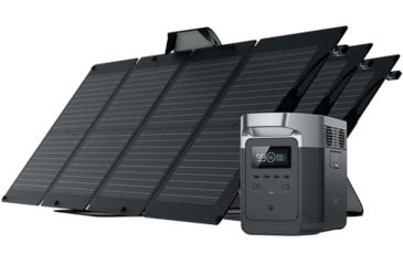 Image of EcoFlow DELTA 1300 w/ 3 Solar Panel, 110W, Black, DELTA1300-3