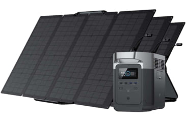 Image of EcoFlow DELTA 1300 w/ 3 Solar Panel, 160W, Black, DELTAAMSP163
