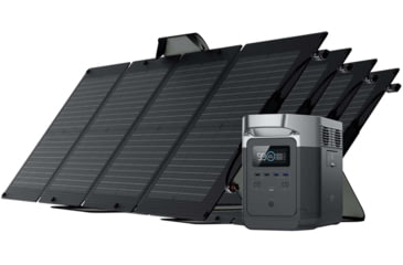 Image of EcoFlow DELTA 1300 w/ 4 Solar Panel, 110W, Black, DELTA1300-4
