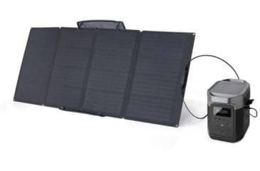 Image of EcoFlow Delta Bundle Power Station w/One Solar Panel, Grey/Black, DELTAAMSP161