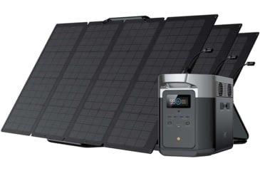 Image of EcoFlow DELTA Max 2000 w/ 3 Solar Panel, 160W, Black, DELTAMax2000US163