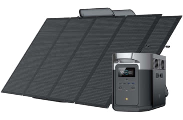Image of EcoFlow DELTA Max 2000 w/2 Solar Panel, 400W, Black, DELTAMax2000-400W2-US