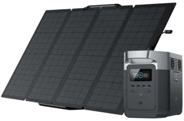 Image of EcoFlow Portable Power Station w/1 Solar Panel, 160W, Black, DELTA1KUS161