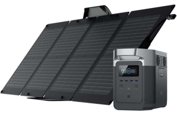 Image of EcoFlow DELTA 1300 w/ 1 Solar Panel, 110W, Black, DELTA1300-1